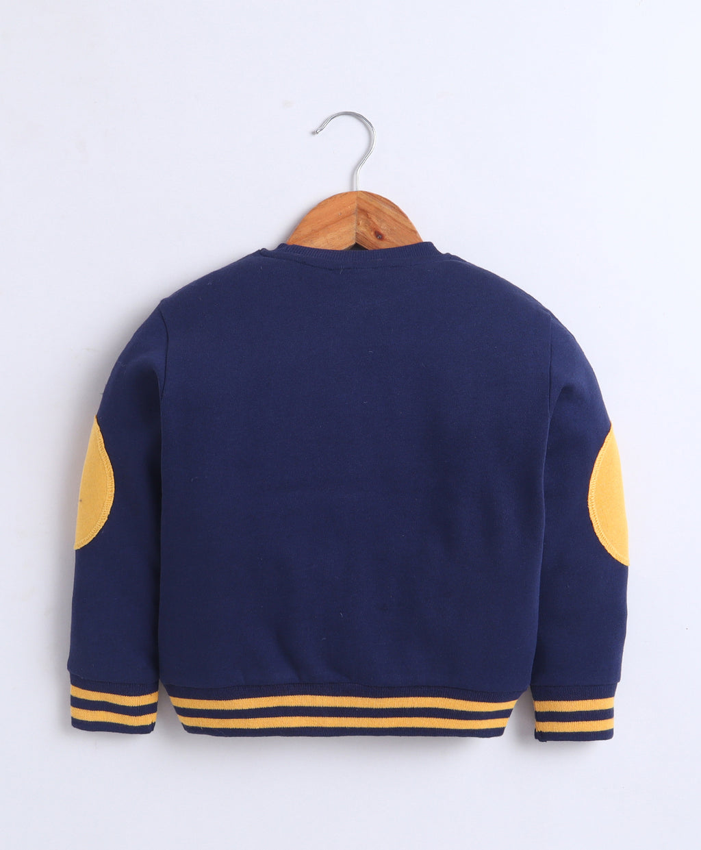 Bumzee Navy Animal Print Sweatshirt, Full Sleeves, Cotton Fleece