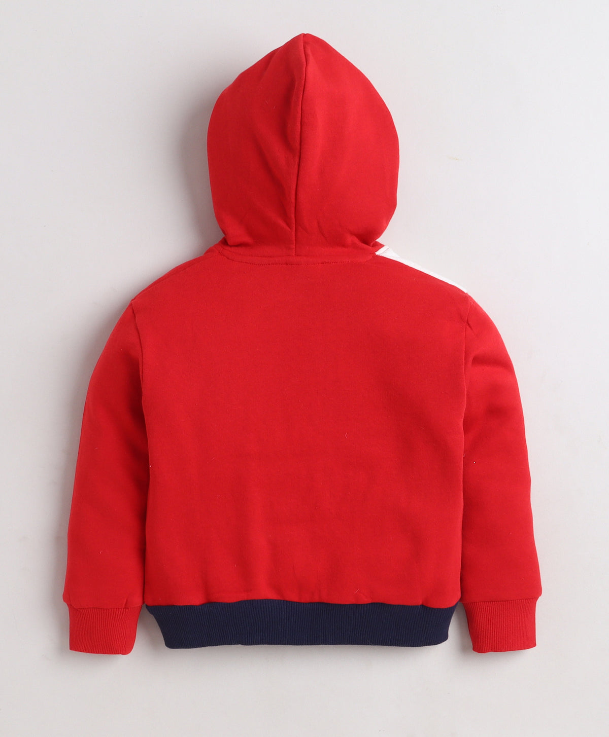 Bumzee Red Patch Sweatshirt, Full Sleeves, Cotton Fleece