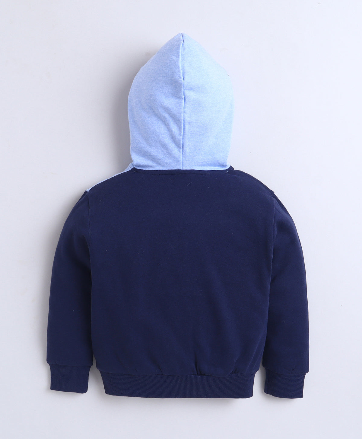 Bumzee Navy Cut & Sew Sweatshirt, Full Sleeves, Cotton Fleece