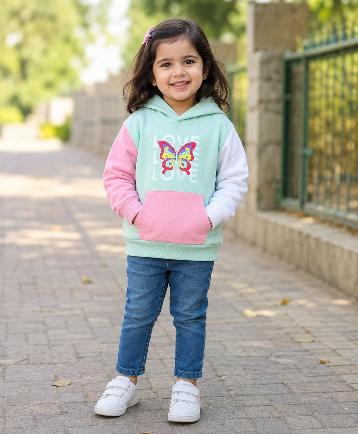 Bumzee Green Animal Print Sweatshirt, Full Sleeves, Cotton Fleece