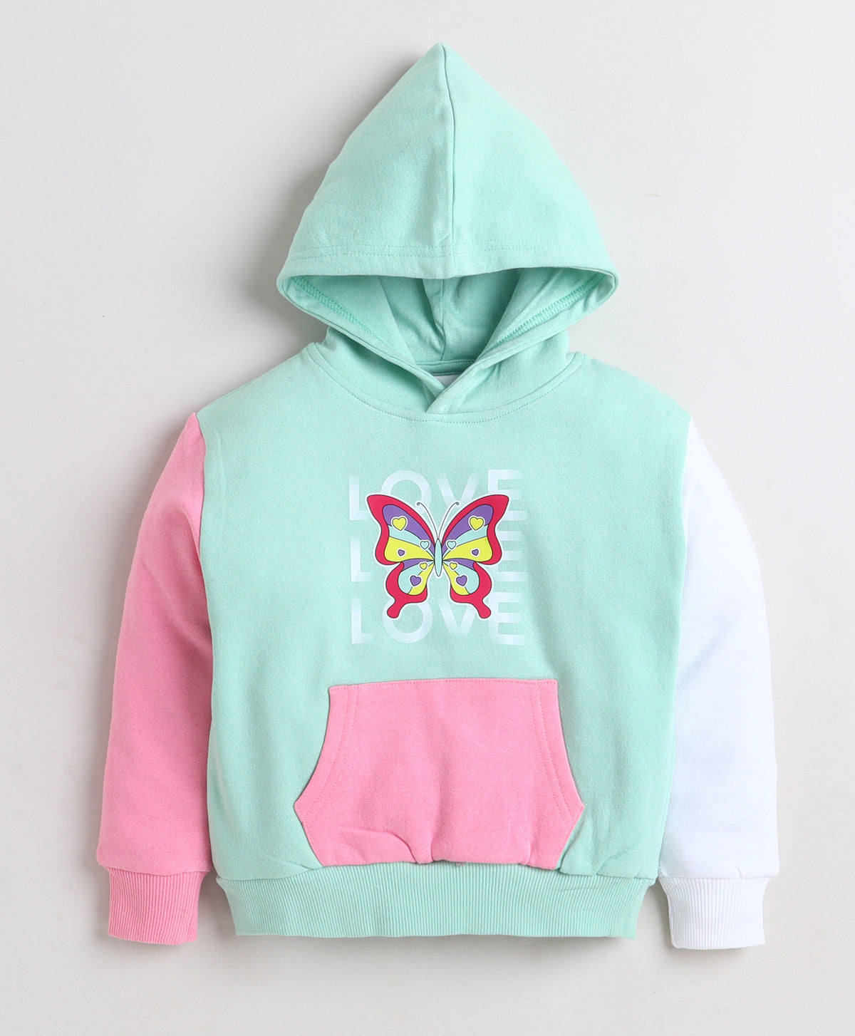 Bumzee Green Animal Print Sweatshirt, Full Sleeves, Cotton Fleece