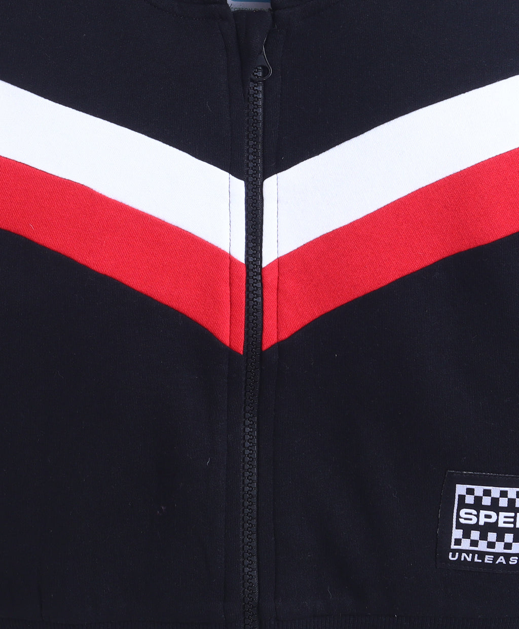 Bumzee Black Cut & Sew Sweatshirt, Full Sleeves, Cotton Fleece