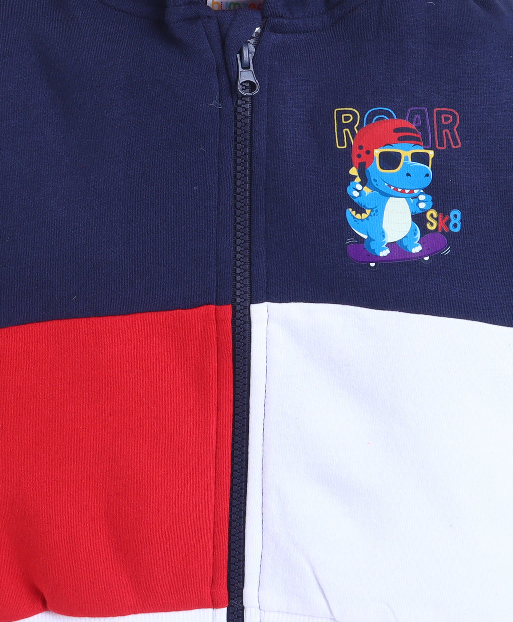 Bumzee Multi Cut & Sew Sweatshirt, Full Sleeves, Cotton Fleece, Hooded