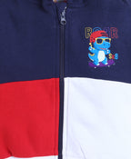 Bumzee Multi Cut & Sew Sweatshirt, Full Sleeves, Cotton Fleece, Hooded