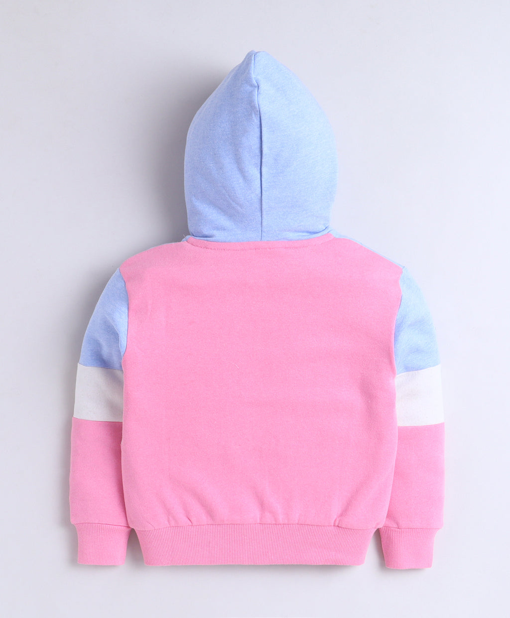 Multi Cut & Sew Hooded Zipper Sweatshirt, Full Sleeves, Cotton Fleece Blend