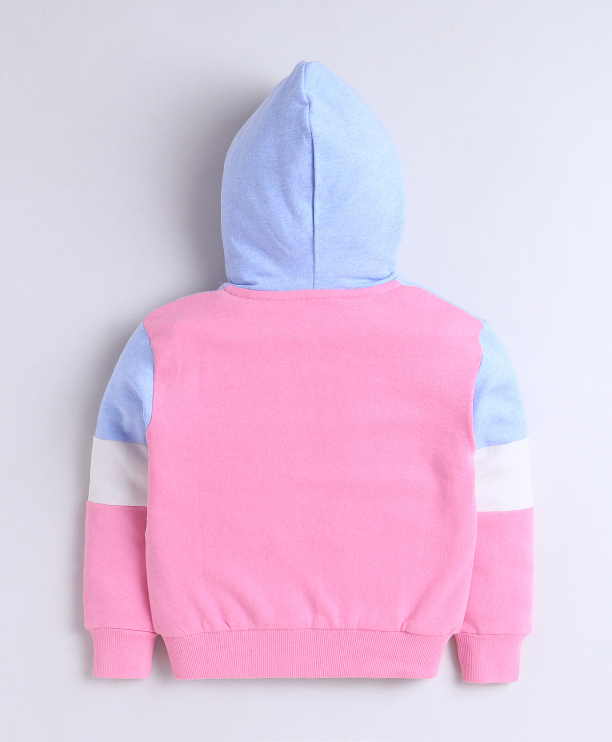 Multi Cut & Sew Hooded Zipper Sweatshirt, Full Sleeves, Cotton Fleece Blend
