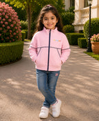 Bumzee Pink Jacket, Full Sleeves, Cotton Fleece