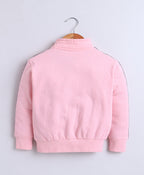 Bumzee Pink Jacket, Full Sleeves, Cotton Fleece