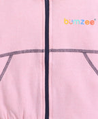 Bumzee Pink Jacket, Full Sleeves, Cotton Fleece