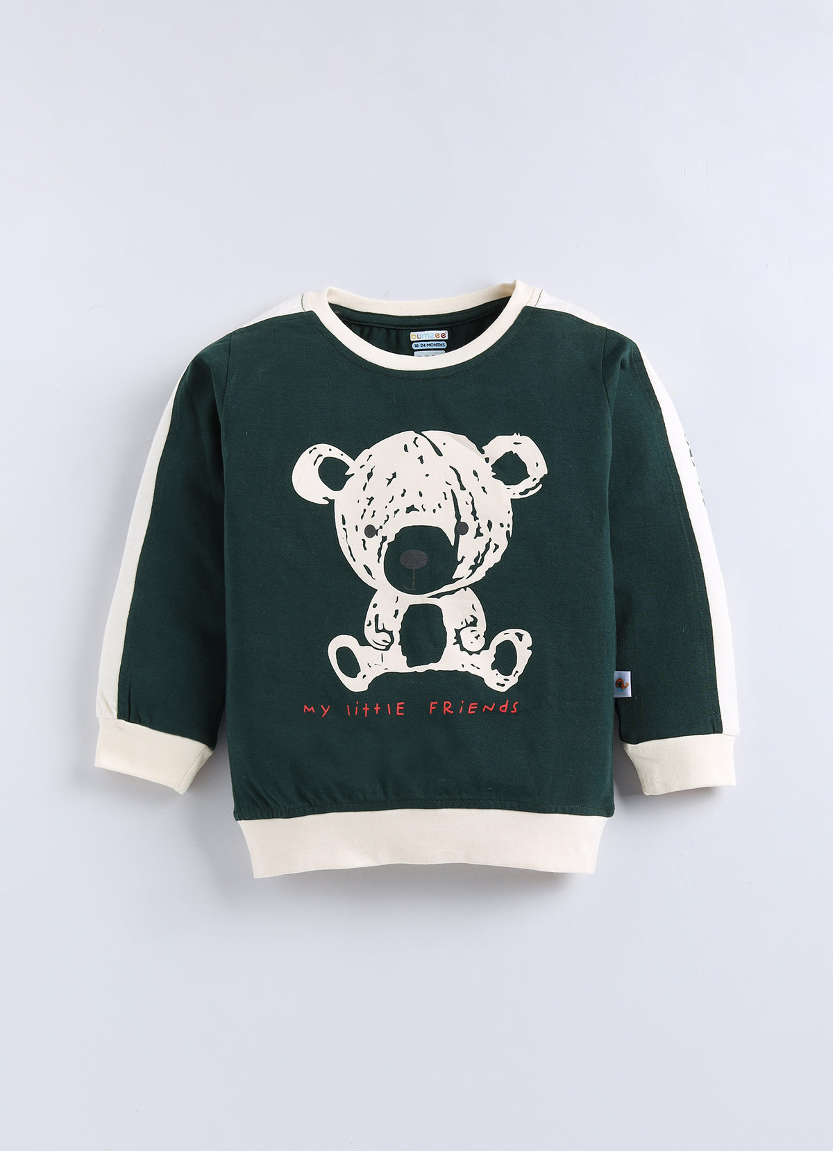 Green Animal Print T-Shirt & Pyjama Set, Full Sleeves, 100% Cotton