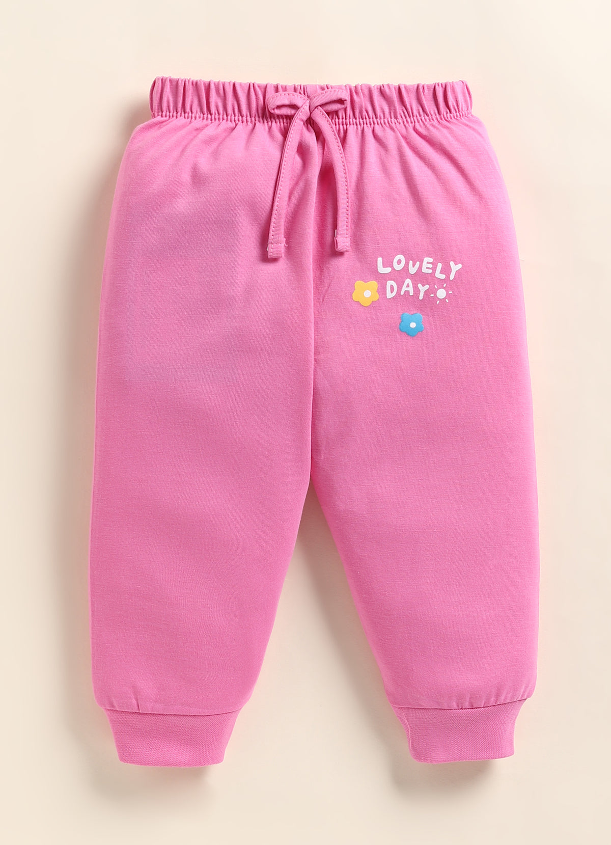 Multi & Pink Striped T-Shirt & Pyjama Set, Full Sleeves, 100% Cotton
