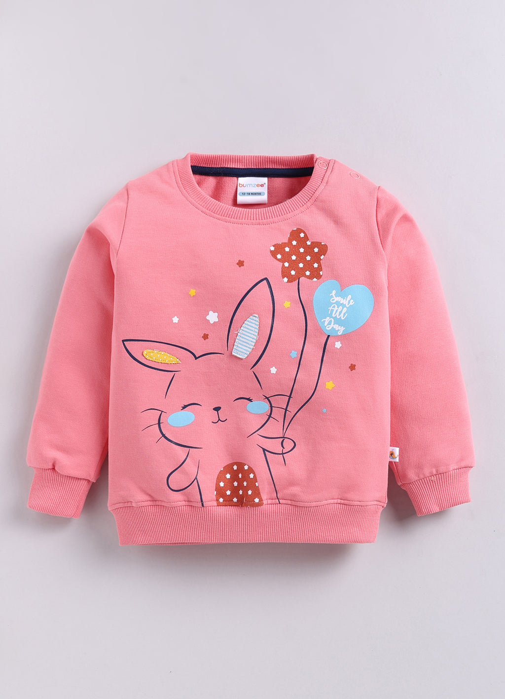 Coral & Navy Animal Print Sweatshirt & Jogger Set, Full Sleeves, 100% Cotton
