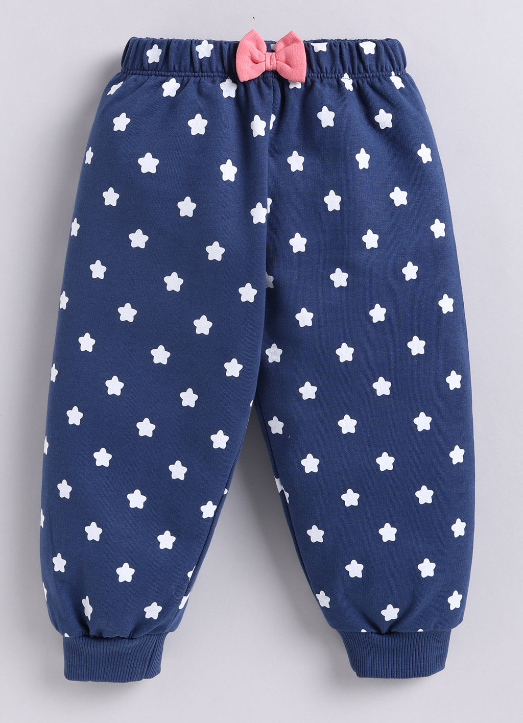 Coral & Navy Animal Print Sweatshirt & Jogger Set, Full Sleeves, 100% Cotton