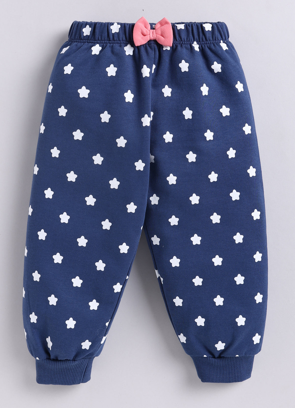 Coral & Navy Animal Print Sweatshirt & Jogger Set, Full Sleeves, 100% Cotton