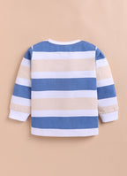 Blue & White Animal Print T-Shirts, Pack of 2, Full Sleeves, 100% Cotton