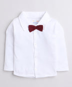 Bumzee Grey & White Formal Set, Full Sleeves, 100% Cotton