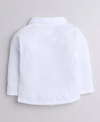 Bumzee Grey & White Formal Set, Full Sleeves, 100% Cotton