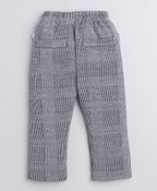 Bumzee Grey & White Formal Set, Full Sleeves, 100% Cotton