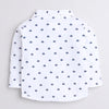 BUMZEE Navy & White Boys Full Sleeves Shirt Waistcoat & Pant Set With Applique Bow