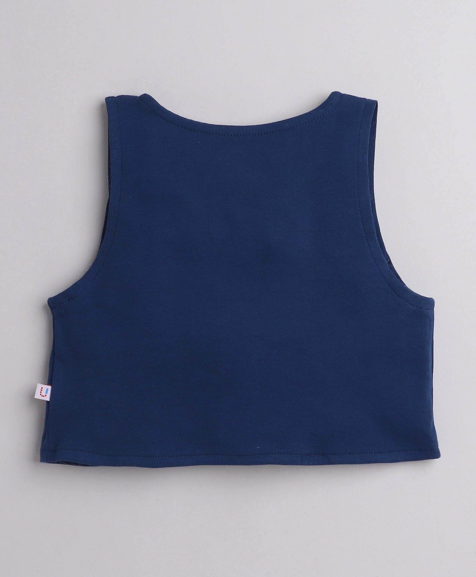 BUMZEE Navy & White Boys Full Sleeves Shirt Waistcoat & Pant Set With Applique Bow