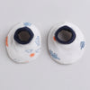 White & Navy Boys Cotton Cap Mitten Bootie Set