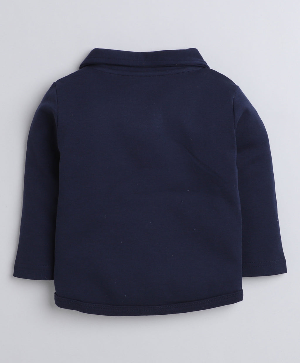 Bumzee Beige & Navy Checked Formal Set, Full Sleeves, 100% Cotton