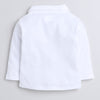 BUMZEE Sky Blue & White Boys Full Sleeves Shirt Waistcoat & Pant Set With Applique Bow