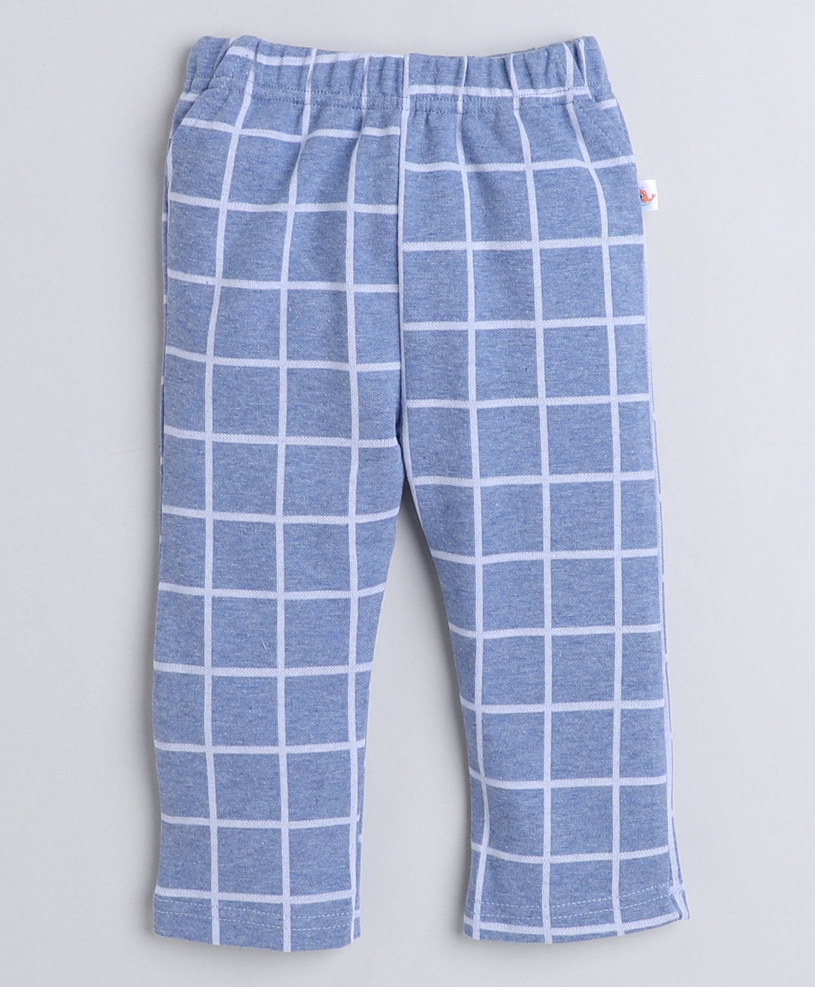 BUMZEE Sky Blue & White Boys Full Sleeves Shirt Waistcoat & Pant Set With Applique Bow
