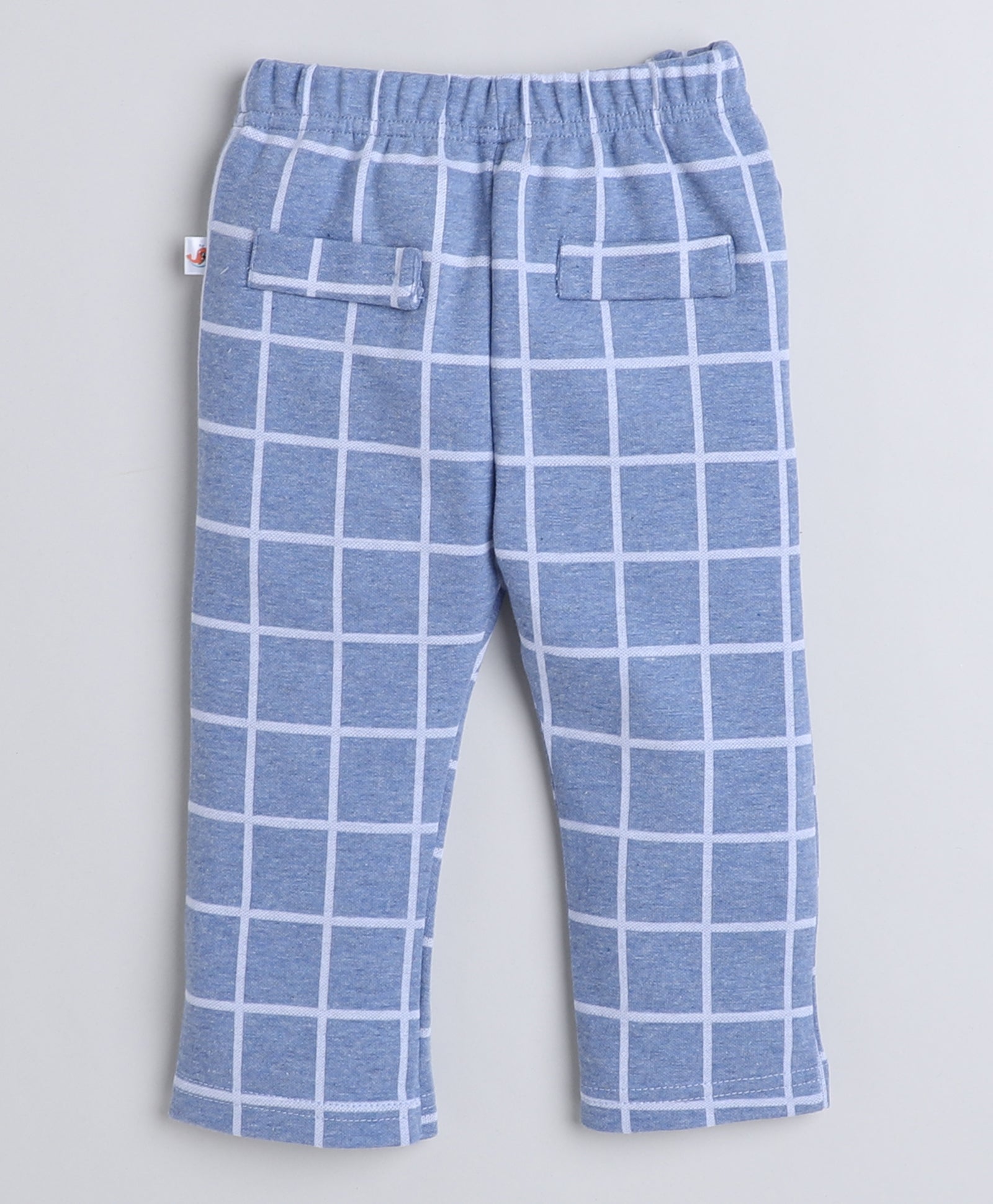 BUMZEE Sky Blue & White Boys Full Sleeves Shirt Waistcoat & Pant Set With Applique Bow
