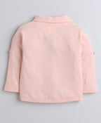 Bumzee Navy & Peach Formal Set, Full Sleeves, 100% Cotton