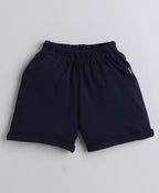 Bumzee Navy & Peach Formal Set, Full Sleeves, 100% Cotton