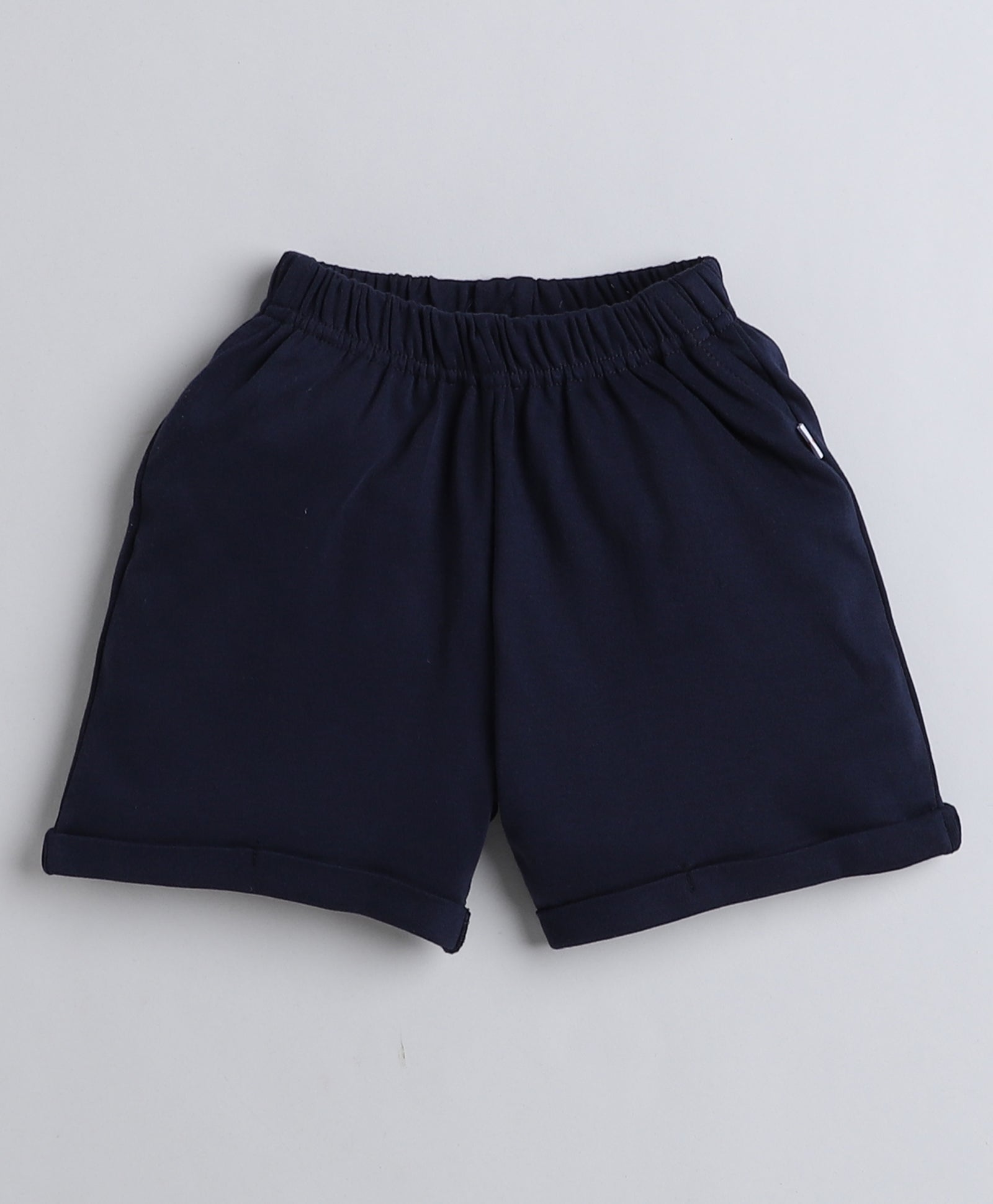 Boys 100% Cotton Solid Formal Set - Navy & Peach