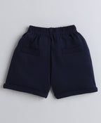 Bumzee Navy & Peach Formal Set, Full Sleeves, 100% Cotton