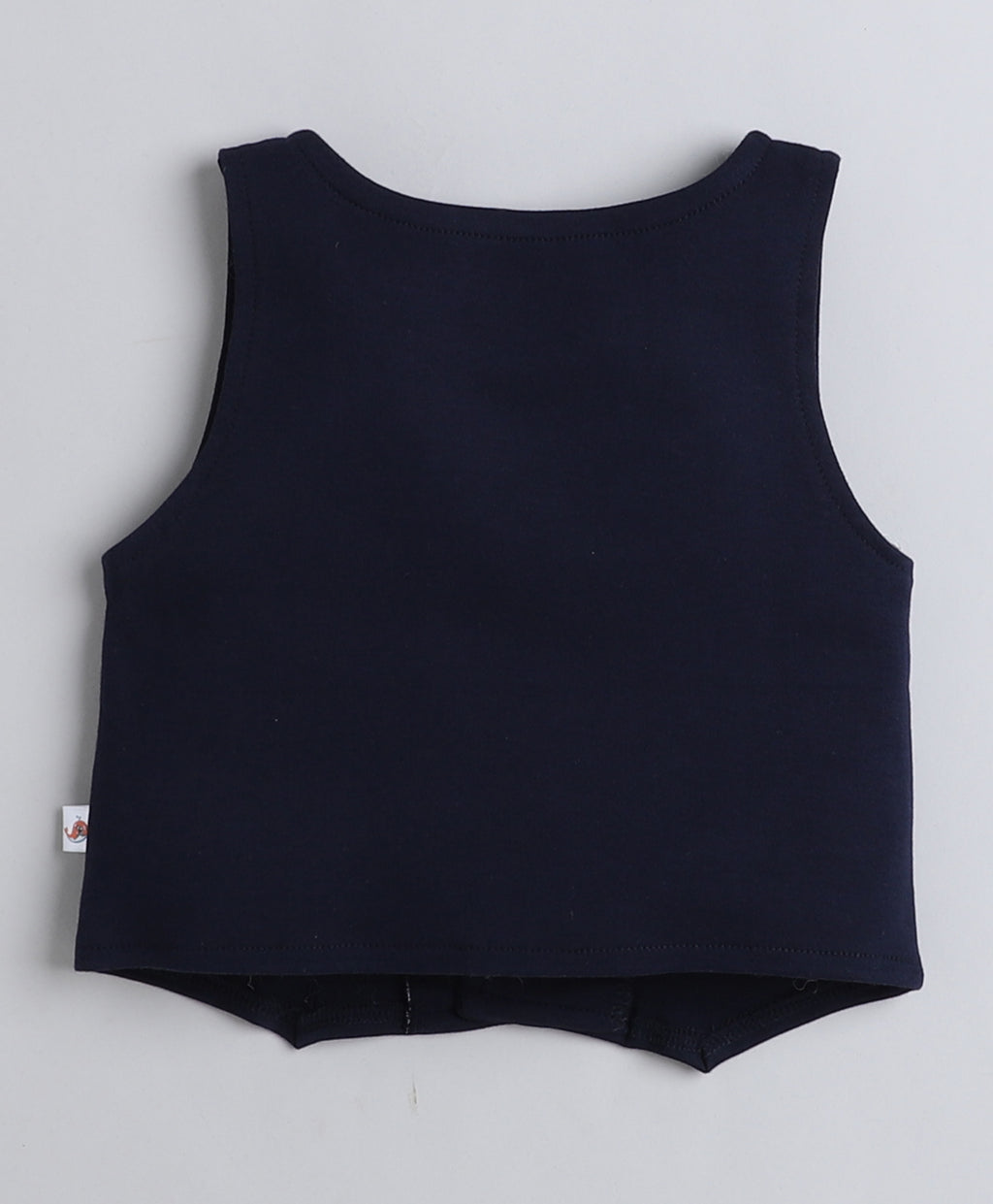 Bumzee Navy & Peach Formal Set, Full Sleeves, 100% Cotton