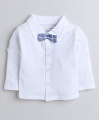 Bumzee Sky Blue & White Checked Formal Set, Full Sleeves, 100% Cotton, with Waistcoat (Style Peb8055)