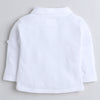 BUMZEE Sky Blue & White Boys Full Sleeves Shirt Waistcoat & Short Set With Applique Bow