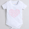 Girls 100% Cotton Graphic Bodysuit & Skirt Set - White & Pink