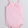 Girls 100% Cotton Floral Bodysuit & Skirt Set - Pink & White