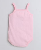 Bumzee Pink & White Floral Print Bodysuit & Skirt Set, Sleeveless, with Headband