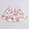 Girls 100% Cotton Floral Bodysuit & Skirt Set - Pink & White