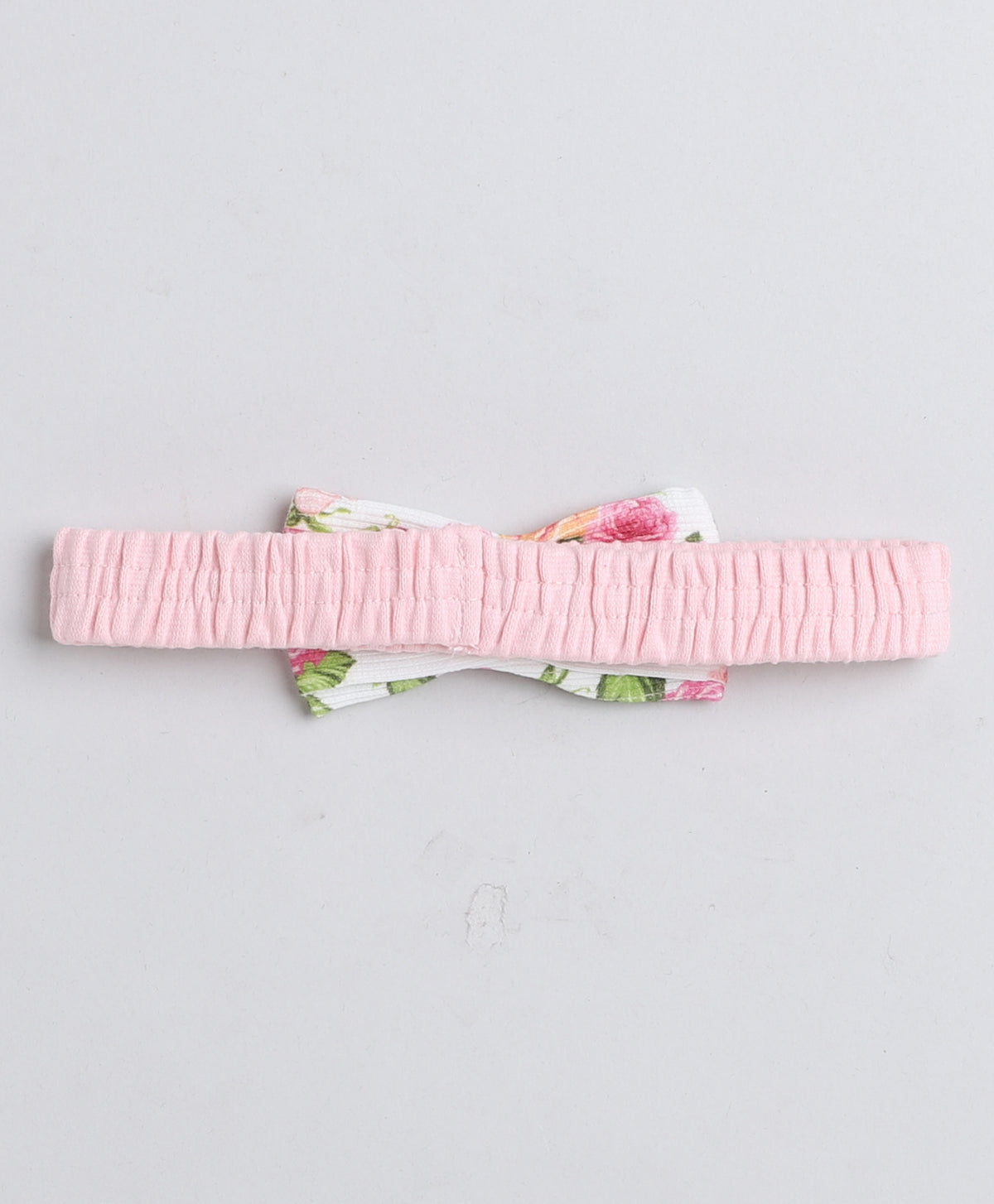 Bumzee Pink & White Floral Print Bodysuit & Skirt Set, Sleeveless, with Headband