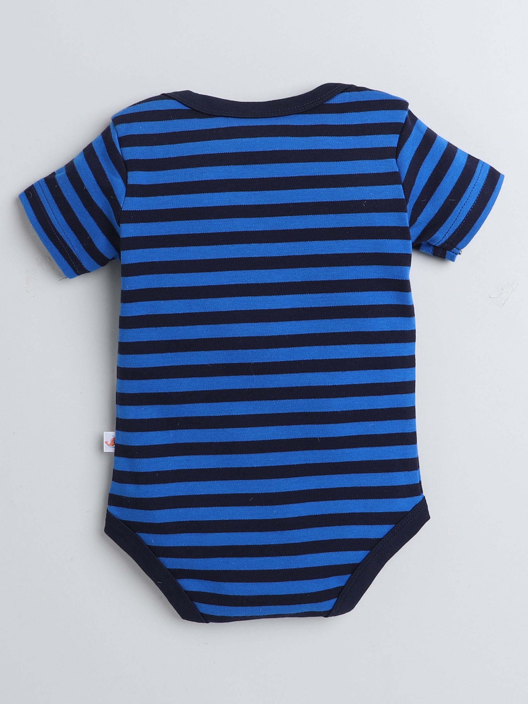 Boys 100% Cotton Animal Bodysuit - Blue