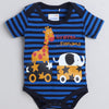 Boys 100% Cotton Animal Bodysuit - Blue