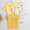 Yellow & White Girls Half Sleeves Jablas Pack Of 3