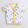 Yellow & White Girls Half Sleeves Jablas Pack Of 3