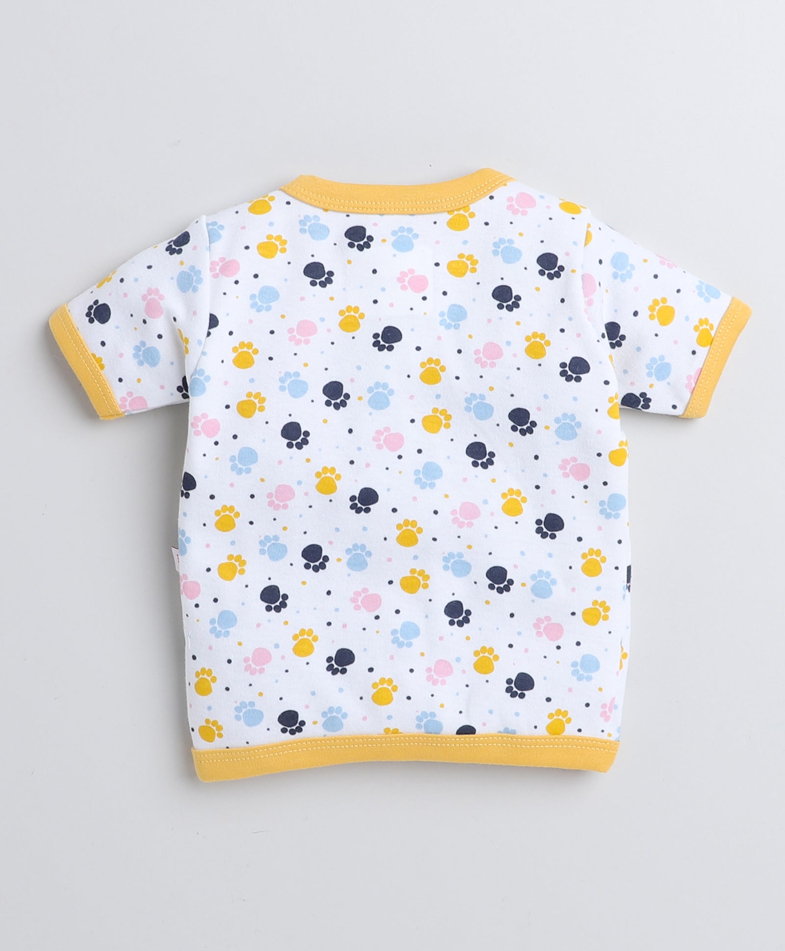 Yellow & White Girls Half Sleeves Jablas Pack Of 3