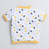 Yellow & White Girls Half Sleeves Jablas Pack Of 3