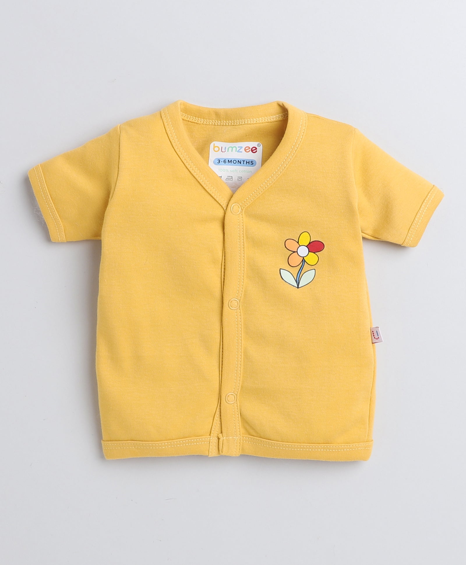 Yellow & White Girls Half Sleeves Jablas Pack Of 3