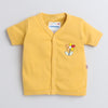 Yellow & White Girls Half Sleeves Jablas Pack Of 3