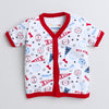 Red & White Girls Half Sleeves Jablas Pack Of 3